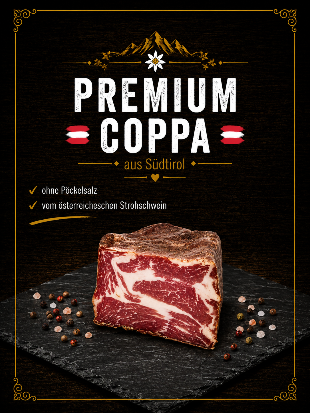 Premium Coppa Speck vom Strohschwein