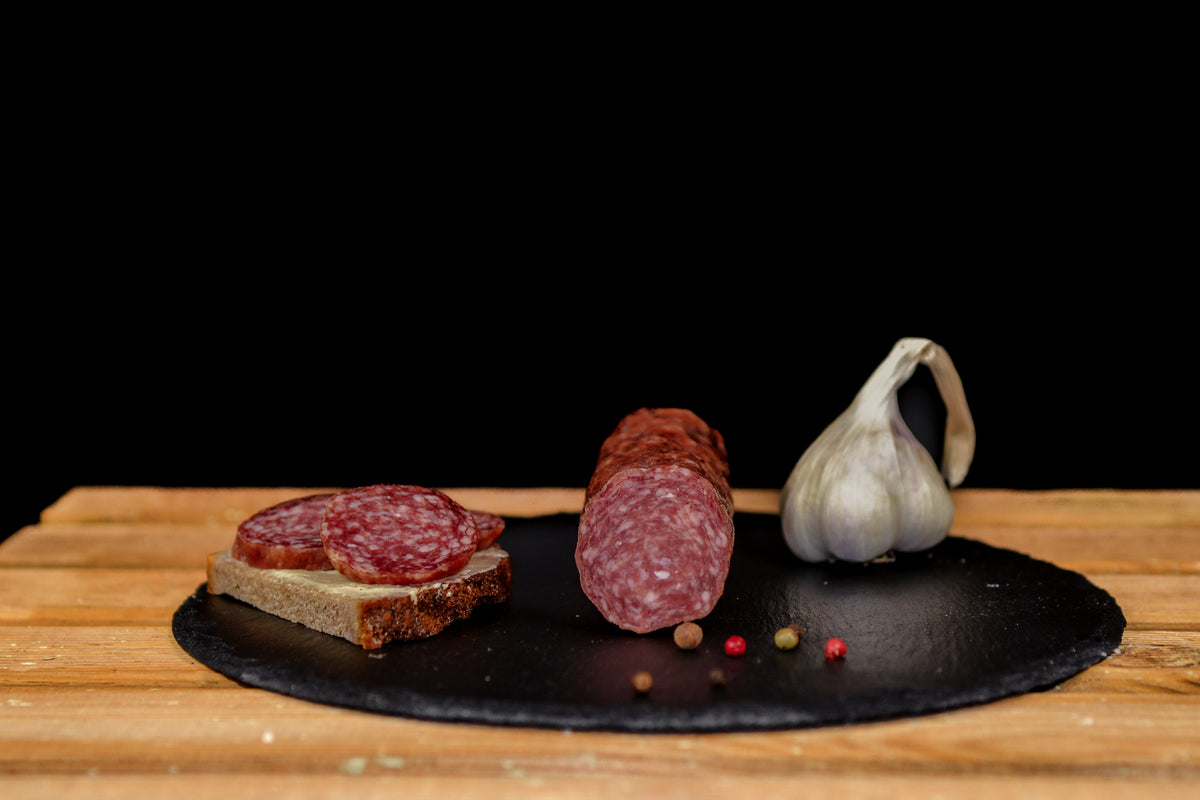 Salami mit Knoblauch MHD 90Tage